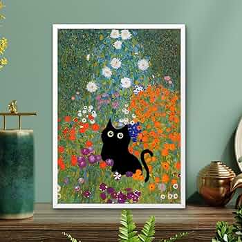 風景画 黒猫と庭のアート 81+5X3hlsuL._UF350,350_QL50_.jpg